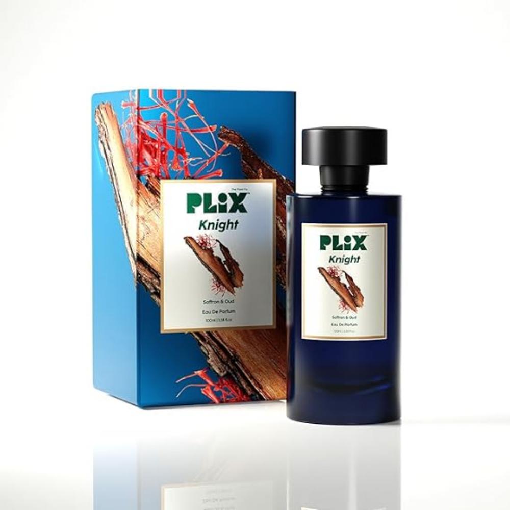 PLIX - THE PLANT FIX Mood Range Knight Perfume for Date Night| Perfect for Date & Romantic Evening| Long Lasting Fresh Saffron & Oud Fragrance, 100 Ml