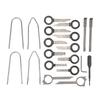 20PCS Radio Removal Tool Kit Ergonomic Steel Universal Stereo CD Player Removal Key Kit for Cars Trucks