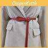 Leather Womens Skinny Belt With Vintage Knot Design For Dress And Office Wear