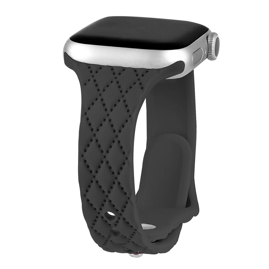 Тонкий силиконовый ремешок с гравировкой для Apple watch band 40мм 41мм 45мм 44мм 38мм 49мм браслет iwatch Series 9 8 7 6 5 4 3 SE Ultra 2
