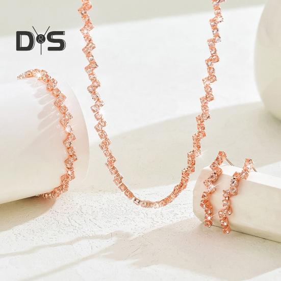 3 шт./комплект женский комплект ювелирных изделий горный хрусталь чокер висячие серьги браслет комплект с удлинительной цепочкой выпускной вечер невесты свадебные украшения