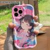 Phone Case: 2D flat design, suitable for iPhone 18, 17, 16, 15, 14, 13, 12 Pro protective case, phone decoration, pink cloud starry sky, Halloween and