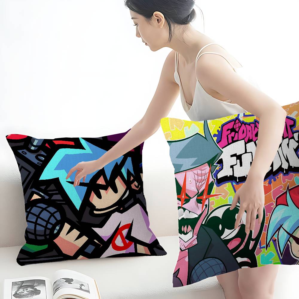 F-Friday Night Funkin Lucky Dragon Pillow Cover Sofa Cushion Cover Home Room Decoration Children Gift