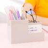 Solid Color Simple Stationery Pen Holder Desktop Storage Box Phone Holder Miscellaneous Compartment Large Capacity Office Supply