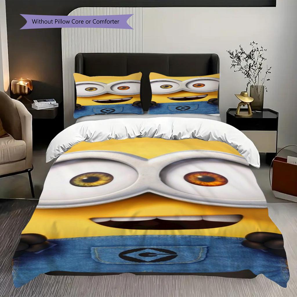 Minions Underwater Adventure Bedding 1 Duvet Cover 2 Pillowcase Without Core Soft And Comfortable Christmas Birthday Gift Bedding Set