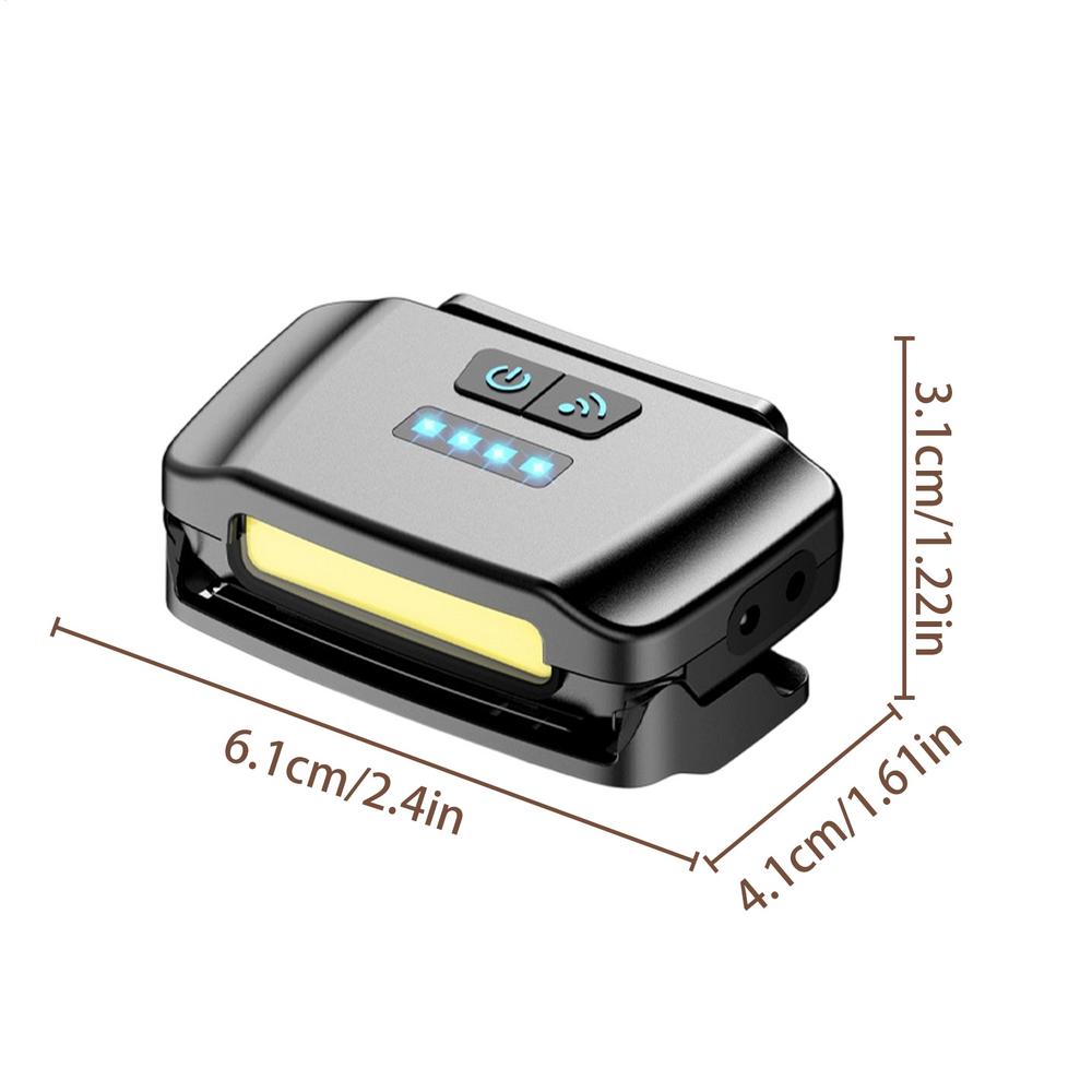 LED Sensor Headlamp Fishing Hat Clip Light High-intensity Ultra-bright Rechargeable Headlamp Camping Waterproof Headlight