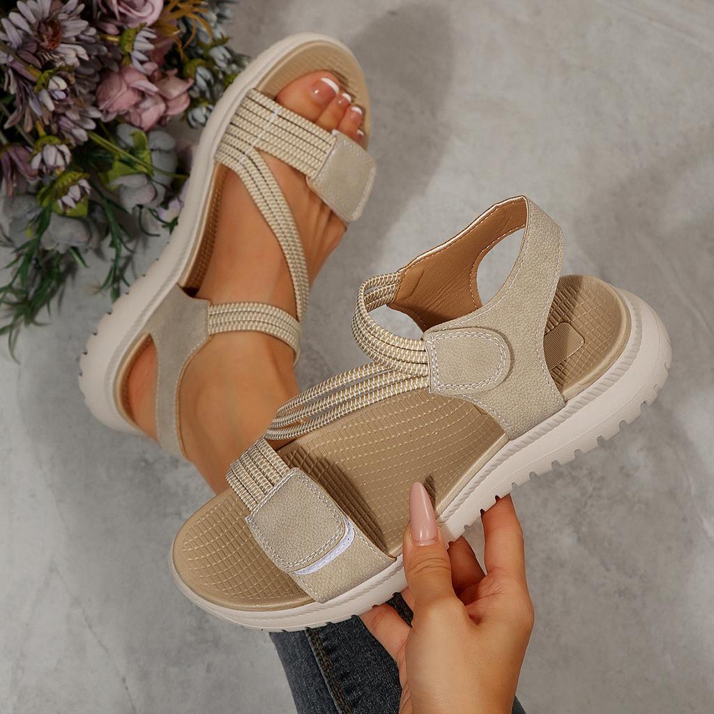 Foreign Trade Large Size Platform Versatile Velcro Sandals Amazon 2025 Summer New European and American Sandals Women