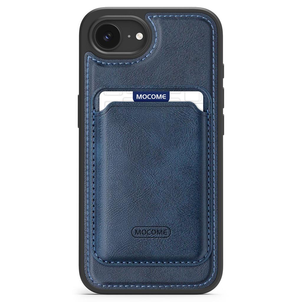 For iPhone 16e Magnetic Case with Detachable Card Holder TPU+PU Leather Phone Back Cover