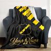 Name Custom NAC Breda Print Flannel Blanket High Quality Warm Comfortable Cover for All Seasons Perfect for Gifts Home Decor