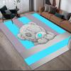 Tatty Teddy Flannel Pattern Square Carpet,Area Rug,Carpet Rug for Living Room Bedroom Sofa Playroom Decor,Non-slip Floor Mat