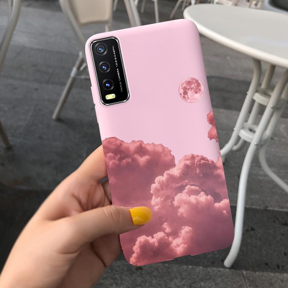 For Vivo V2027 Y20i Y20 Y20s Y11s Y12s Phone Case Candy Back Cover Soft Silicone Bumper Shell Daisy Dragon Bear Painting Capas