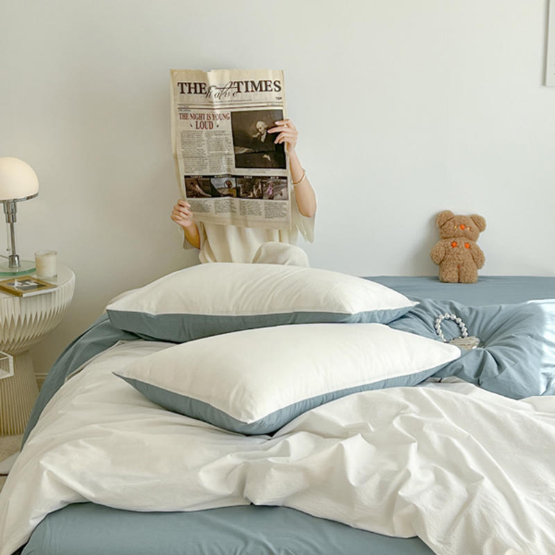 1 пара наволочек из стираного хлопка 48*74 наволочки для кровати бытовые простые мягкие пылезащитные декоративные подушки чехлы Ins