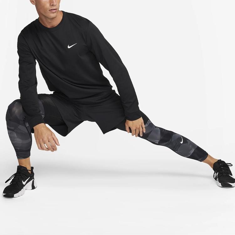 Nike Dri-FIT UV Hyverse Long-Sleeve Fitness Top 'Black' Men's FB8584-010