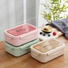 Коробка для обеда с подогревом в микроволновой печи, прямоугольная коробка для хранения студенческого обеда