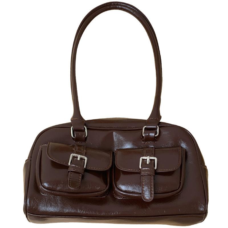 Новая осенне-зимняя сумка-боулинг в Корейском стиле, большая вместимость, сумка через плечо, модная сумка для подмышек в пригородных поездках