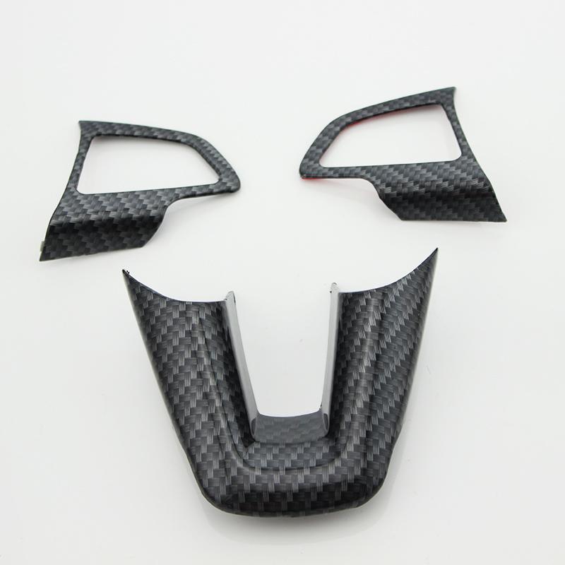 Углеродное волокно ABS краска, украшение на руль автомобиля, наклейка с блестками для Ford Focus 4 MK4 2014 2015 2016 2017