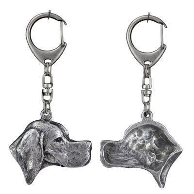 English Pointer – Silver-plated Key Ring with a Dog In a Gift Box, Handbag Decoration |