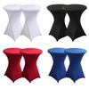 Round Elastic Table Cover for Cocktail/Banquet Tables - Solid Color, High Table Fit