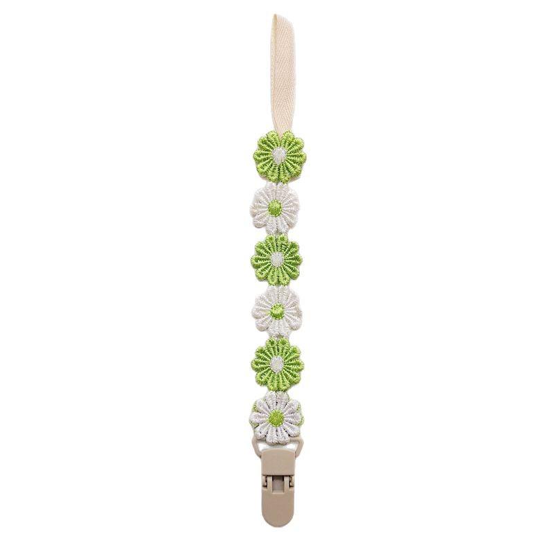 Ins-Style Daisy Fabric Pacifier Clip & Teething Stick Anti-Lost Chain