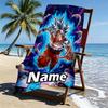 Custom Name Personalized DRAGON BALL Print Beach Towel, for Trip Camping Beach Party Home Decor, Birthday Gift for Family & Friends