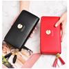 Wallet Korean version for women, long and large capacity handbag, small daisy double-layer zipper simple phone bag