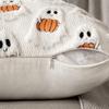 Ghost with Pumpkin Fall Pillowcase Black Bat Plush Pillow Case Cushion Covers  Halloween Decor