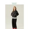 Children's Leather Jacket 2025 Autumn New Style Boys and Girls Pu Leather Jacket Coat for Older Kids Motorcycle Style Short Trendy Fashion