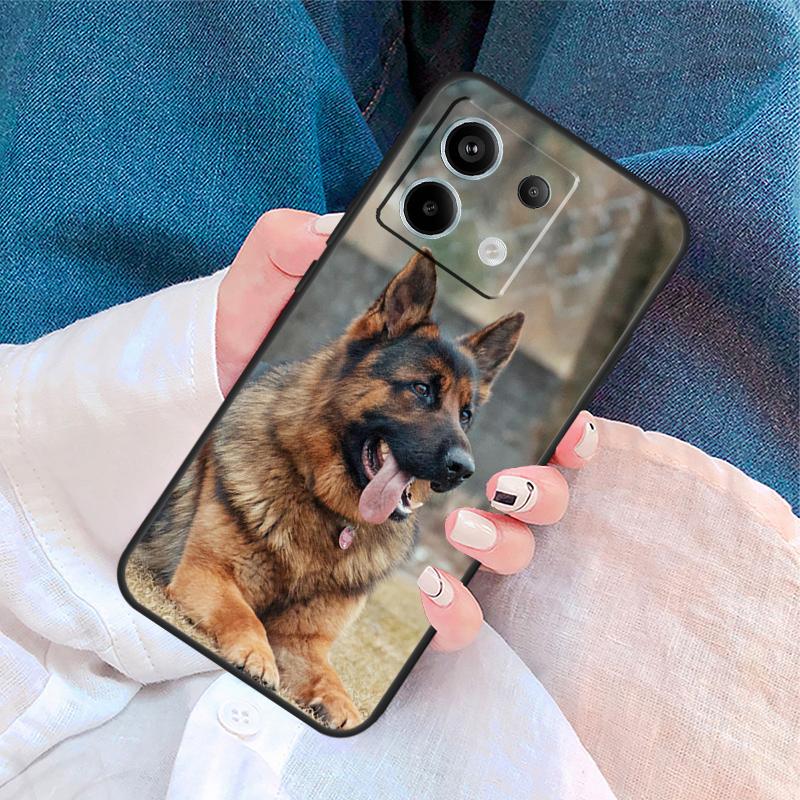 Чехол с собакой Немецкая овчарка для Xiaomi Redmi Note 13 12 11 9 10 14 Pro 9S 10S 11S 12S Redmi 14C 10C 12C 13C