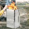 Outdoor Small Barbecue Grill Stainless Steel Bbq Charcoal Stove Portable Foldable Camping Charcoal Barbecue Stove Kitchen Tools