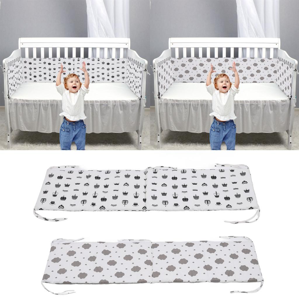 Baby Cot Bumper Pure Cotton Soft Anti Collision Prevent Falling Crib Around Cushion Infant Bed Guard