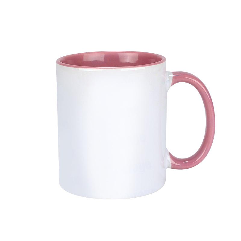 Цветная ручка Белая кружка с дизайном, нанесенным методом термопереноса