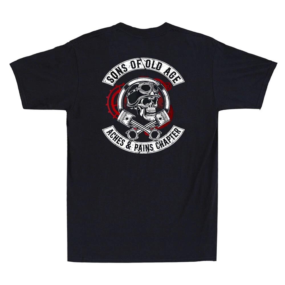 Men's and Women's T-shirts Sons Of Old Age Aches And Pains Chapter (On Back) Horror Vintage
