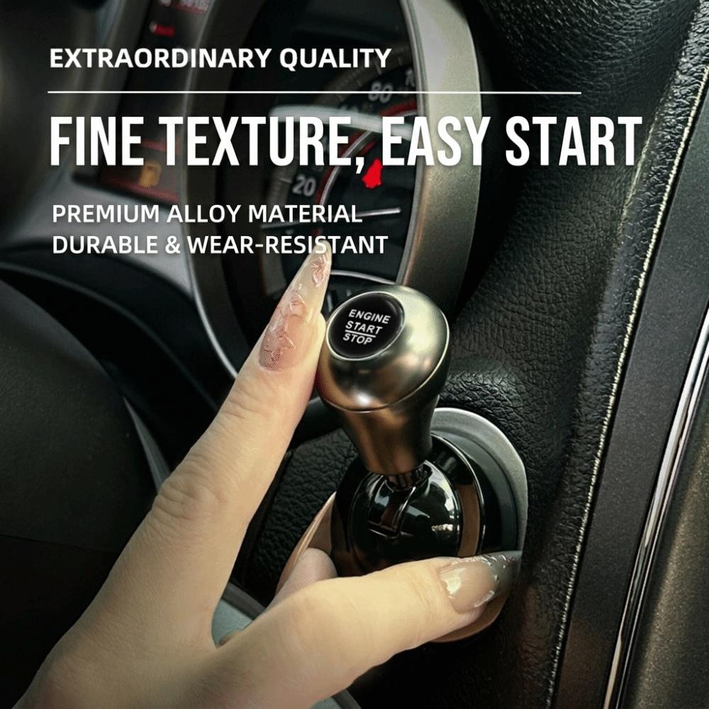 Cue Stick Shape Car Starter Lever All Metal Car Keyless Start Sticker  Vehicle Start Button