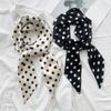 Spring Polka Dot Silk Scarf Casual Versatile Decorative Scarf Women'S Headband Simulation Silk Long Streamer Belt Belt