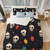 Skull Comforter Covers Printed Duvet Cover Bedding Set Suitable Children's Kids and Adults Warm Soft Breathable and Comfortable