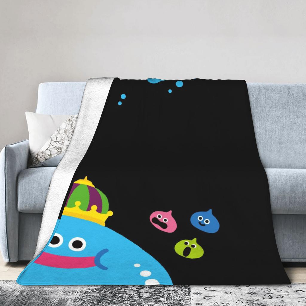 D-Dragon Quest Slimes Plush Blanket Children Flannel Throw Blanket For Living Room Warm Soft Quality Bedspread Birthday Gift