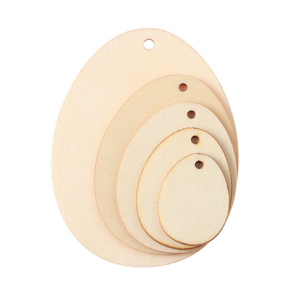 Handcraft Hanging Ornaments Wooden Drawing Easter Eggs Easter Decorations Wood Chips Wood Slice