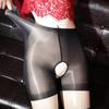 Transparent Sexy Boxer Shorts Women's Sexy Glossy Open Crotch Panties Female Lace Panties Oil Glossy Crotchless Boxer Shorts