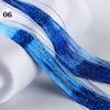 Strands Party Sparkly Streak Clubbing Glitter Rainbow  Color Bling Silk Hair Tinsel Hair Extension