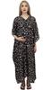 Bimba Moms Kimono Sleeve Floral Print Black Maxi Dress Maternity Kaftan-10