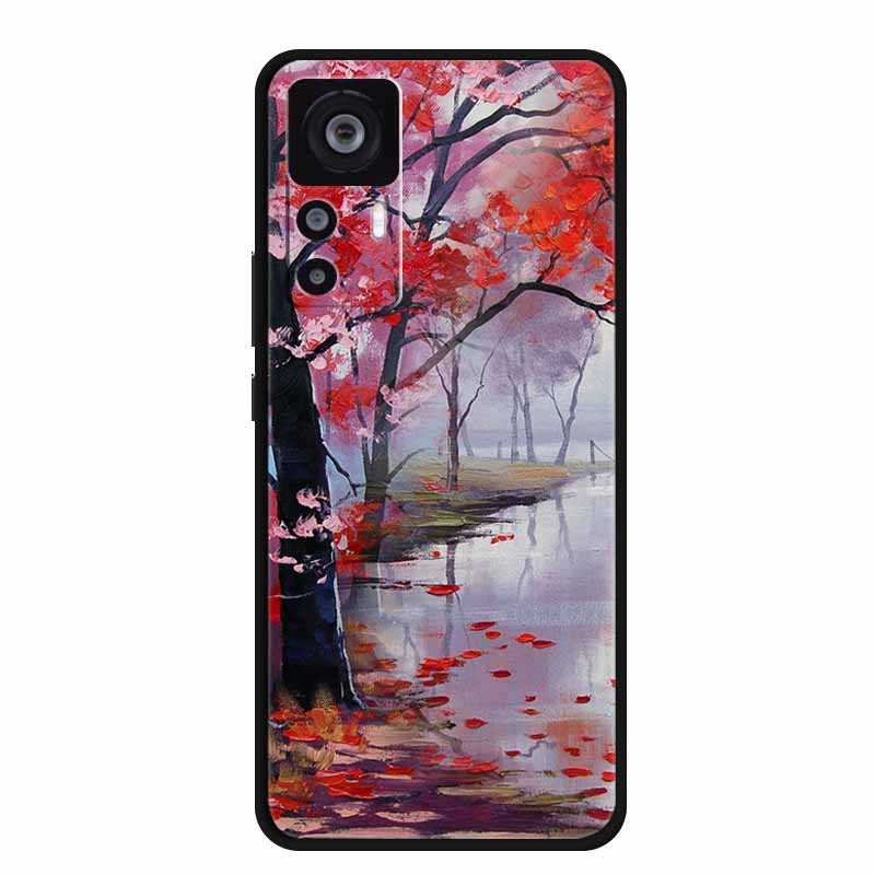 Для Xiaomi 12T Pro 6.67" Чехол Модный Мягкий Силиконовый Задняя Крышка С Рисунком Для Xiaomi Mi 12T Чехол Для Телефона Защитный Черный Корпус Coques