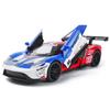 Масштаб 1/32 Ford V8 GT, литая под давлением модель автомобиля, игрушечный автомобиль с откатным механизмом, звуком и светом для детей, коллекция подарков для мальчиков и девочек