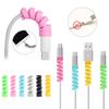 10Pcs Charging Cable Protector Saver Cover Data Line Winder Protective Sleeve USB Charging Earphone