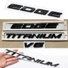 ABS Chrome Car Trunk Emblem Badge Sticker for Edge V6 Titanium Accessories
