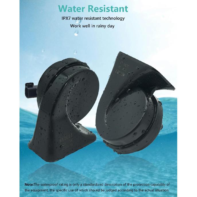 Car Horn Kit For Ford Chevrolet Tesla Jeep Ram GMC,12V Loud Waterproof Auto Horn, High Low Dual Tone 126Decibel, Replacement For Ford (1 Connector)