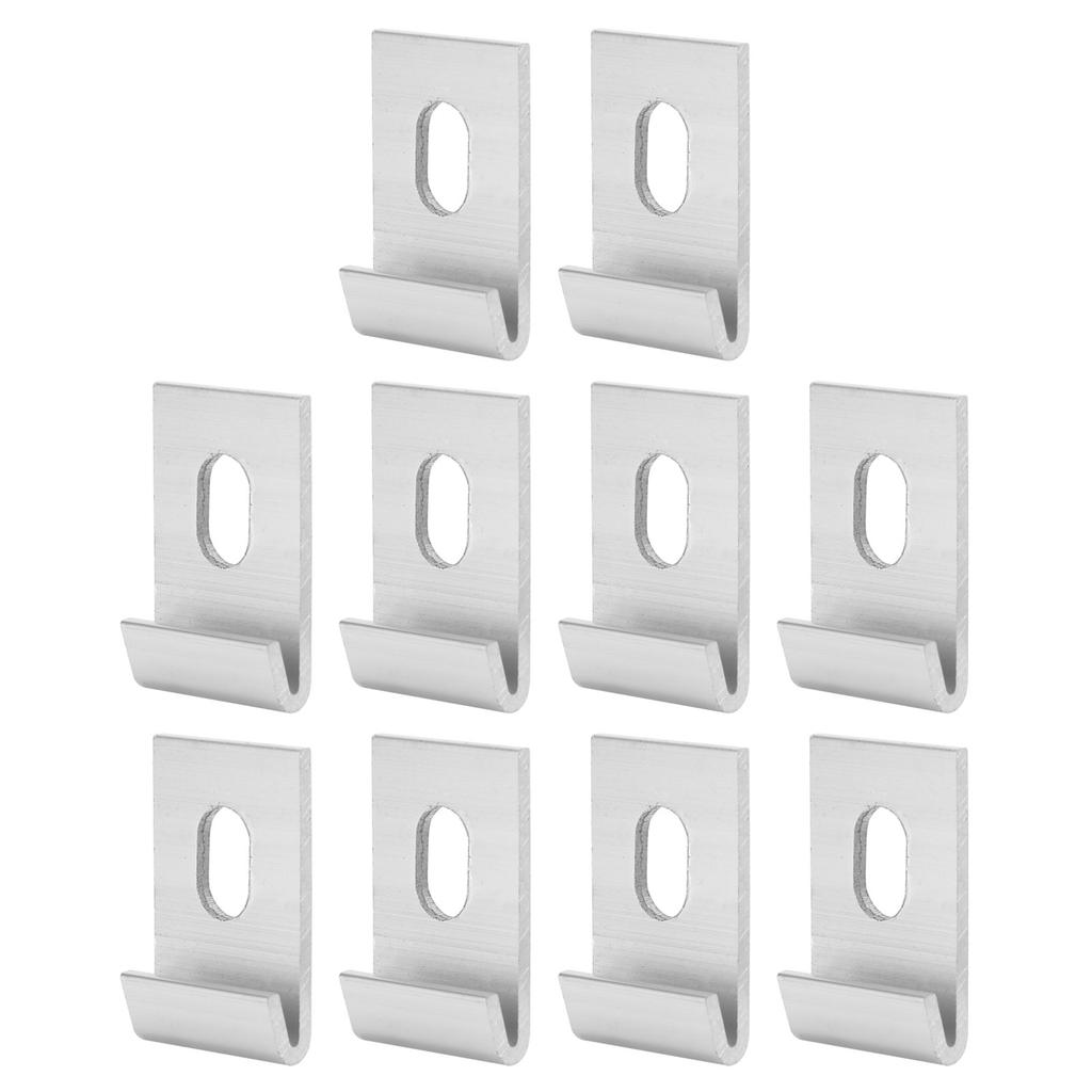 10Pcs Base Clips Hook Fixings Attaches Aluminium Greenhouses Fixture Set