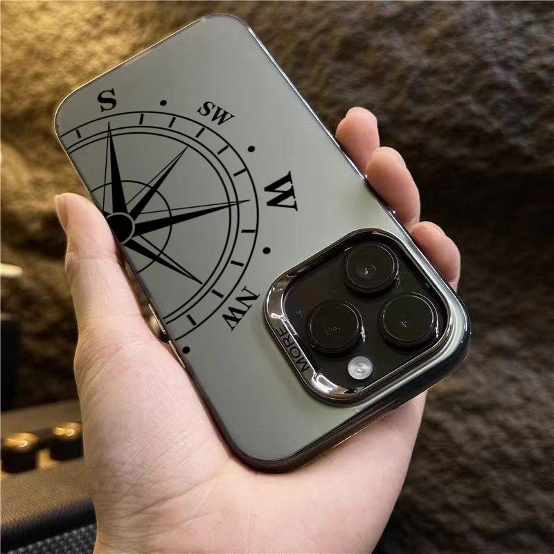 Модный винтажный чехол-компас для iPhone 16 16E 12 13 11 14 15 Pro Max X XS XR 7 8 Plus SE2022 Жесткий ударопрочный чехол IMD