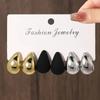 Vintage Elegant Teardrop Stud Earring Set Chic Simple Fashion Lightweight Earrings for Women Daily Wear Party Zircon Gift 2025