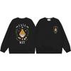 Casablanca Streetwear Oversized Cotton Hoodless Sweatshirt With Letter Print 380g Heavyweight Crewneck Pullover Men