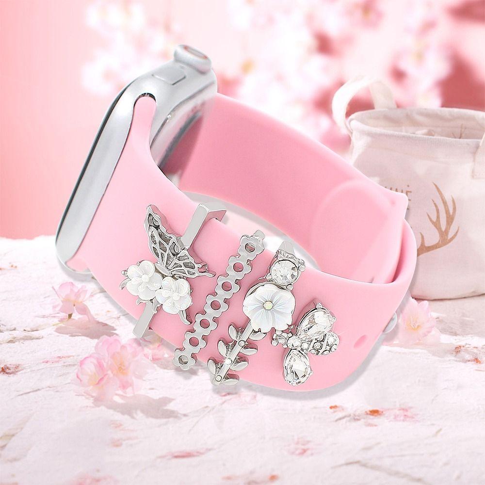 Ювелирный браслет, украшение, ремешок для часов, металлические шармы, модный орнамент для ремешка Apple Watch